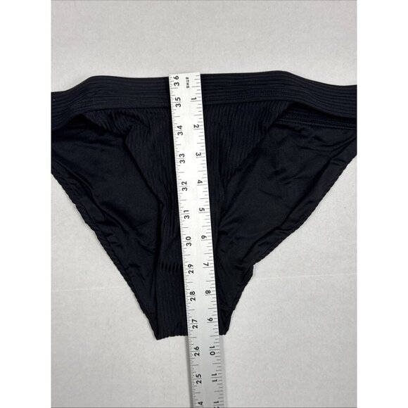 Andie Women's M Banded Cheeky Ribbed Swim Bottom Black NWT 9586 - Picture 6 of 16
